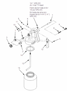 Part Location Diagram of DH054001AV Campbell Hausfeld Canister 1 Qt, P/s